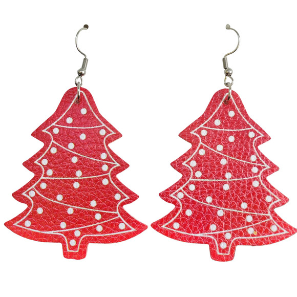 5/$25 Stocking Stuffer Sale Christmas Earrings RED XMAS TREE Christmas … - Picture 1 of 15